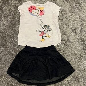 Gently used mini skirt outfit size 24m